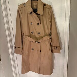 Calvin Klein Beige Double-Breasted Trench Coat
